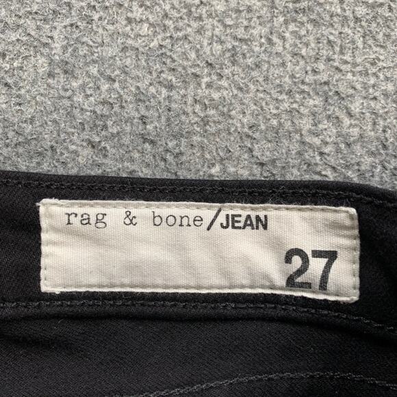 Rag & Bone Jeans Womens 27 Black Very Skinny 9 Inch Stretch Ankle Cotton Tencel - Picture 5 of 10